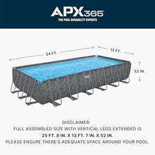 Bestway APX 365 24' x 12' x 52" Above Ground Pool Set with Sand Filter Pump