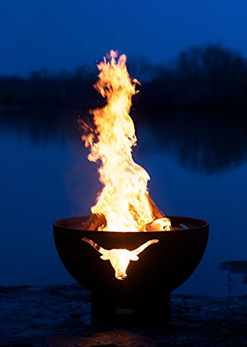 Fire Pit Art Longhorn 36"-FPA-MLS120-NG Fire Pit NG, Metal