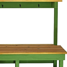 Rustic Gardening Workbench Outdoor Potting Table with Tool Hooks - Wooden Patio Furniture (Natural Redwood Frame)