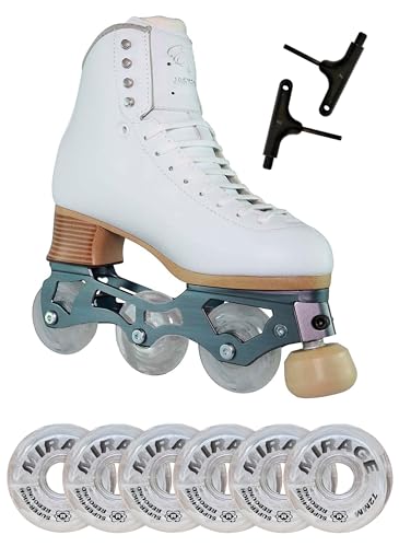 SKATE GURU Jackson Ultima Inline Roller Skates Bundle White Women's Size 6.5