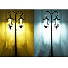EliteBloom Lamp Post Lights Outdoor,S Outdoor Light, of High Pole Light Aisle Villa Landscape Anti-Rust Lighting Fixture Pillar,Black-Height 350cm