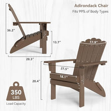 ACUEL HDPE Folding Adirondack Chairs Set of 4, Heavy Duty Weather-Resistant Patio Chairs with Wide Armrests & Ergonomic High Back, Fire Pit Seating for Backyard, Garden, Porch (Brown)