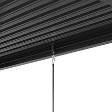 Kaimei Aluminum Pergola with Tilting Steel Louvers 10x19FT Outdoor Patio Cover Black
