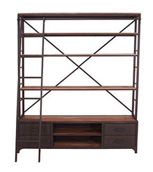 Major-Q Modern Industrial Ladder Bookshelf Sandy Gray