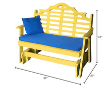 A & L Furniture Co. Marlboro Recycled Plastic 5ft Glider Chair Al Lemon Yellow