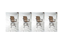 Patio Land Santa Clara Outdoor Patio Swivel Barstools Set of 4 26" H Dark Bronze