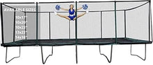 Galactic Xtreme Gymnastic Rectangle Trampoline with Net 13x23 Ft Green and Black