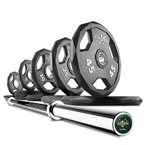 XMark LUMBERJACK Olympic Bar Set with a 185 lb Set BLACK DIAMOND