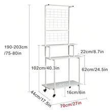 Hanging Plant Stand With Trellis & Hanging Bar Indoor Plant Display Shelf