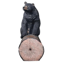 Design Toscano Black Bear on a Log Sculptural Bench 62 Inch Wide Black/Brown