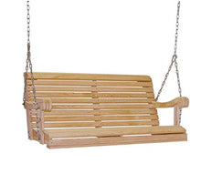 Ecommersify Inc 4Ft Cypress Porch Swing Stainless Steel Fasteners with Pine Wood Swing Stand Made in USA