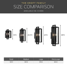 Kichler Kroft 2-Light Textured Black Outdoor Wall Light
