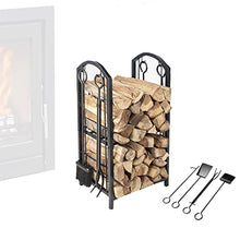 JDXQBLD Firewood Rack Firewood Racks Indoor/Outdoor Firewood Storage with Tools, Logs Storage Stand for Fireplace, Heavy Duty Wood Stacker for Patio, Without Cover