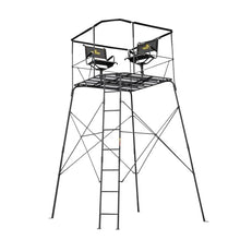 Rivers Edge Treestands 12’ 2-Man Quad Pod Tower Stand Black