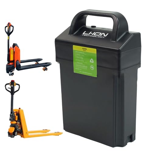 JHKJ 24V 20Ah Pallet Jack Battery 24 Volt Electric Forklift Battery LiFePO4 Batteries for 500W Hand Push Forklift Motor Easy to Use Carry,B,24V 20Ah