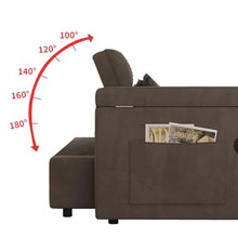 WDYLWFHW 65" Modern Dark Gray Velvet Foldable RV Love Seat Sofa