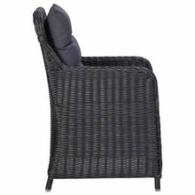 LPERTGFHU 11 Piece Patio Dining Set with Poly Rattan, Black Outdoor Garden Table and 8 Chairs with 2 Sunloungers, Weather-Resistant Furniture for Backyard