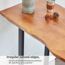 HUAIPU Rustic Style Rectangular Bar Table with Iron Frame, Wooden Pub Table for Living Room, Bar Industrial Bar Table and Garden Party,180 * 45 * 105