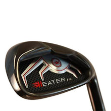 Heater 3.0 Series Black Plasma Iron Set +1 inch Over Big & Tall Senior Men's 8-Piece Set Right Handed Senior Flex A Flex Club with Premium Arthritic Grip