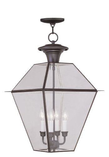 Livex Lighting 2387-07 Westover 4-Light Outdoor Hanging Lantern, Bronze