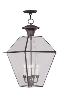 Livex Westover 4-Light Outdoor Hanging Lantern Bronze