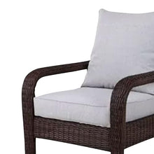 Four Seasons Courtyard Montego Bay Seating Furniture Set with 2 Adjustable All Weather Patio Outdoor Cushioned Chairs for Decks and Porches, Brown