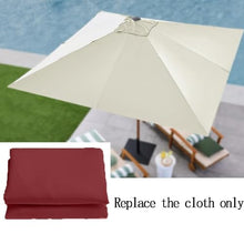 Replacement Canopy for 6.5'x10' Patio Umbrella - Waterproof Rectangular Parasol Top Cover UV-Resistant Fabric Easy Installation for Market Tables Outdoor Shade Solution,Black-300x200cm/10x6.5ft