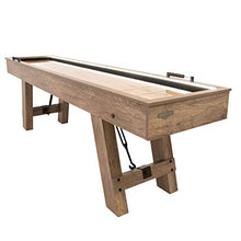 American Legend Brookdale 9’ LED Light Up Shuffleboard Table with Bowling Brown