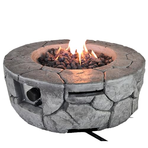 Modern Living Source International 9'' H x 28'' W Fiber Reinforced Concrete Outdoor Fire Pit(Stone Gray)