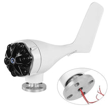 SAIYERUS Wind Turbines, 5 Blade Professional Wind Turbines Small Windmill Generator 12000W Industrial, Solar and Wind Power Parts and Accessories, 3 Phase AC Permanent Magnet Generator,Blue-12V