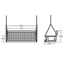 Highwood Lehigh Porch Swing, 5 Feet, Woodland Brown