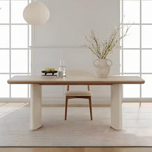 HEAIQI Coffee Table Travertine Rock Dining Table Solid Wood Office Art Desk Negotiation Restaurant
