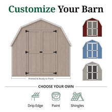 Little Cottage Co. 8x14 Value Gambrel Barn with 4 ft. Sidewalls with Floor, Outdoor Wood Storage Shed Do-It-Yourself Precut Kit