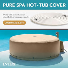 Intex PureSpa Inflatable Hot-Tub Accessories Set with 28523E Round Hot-Tub Cover, Two 28505E Foam Headrests, and Two 28502E Removable Seats