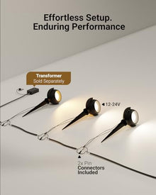 Sunco 50 Pack LED Low Voltage Landscape Lighting Spotlight Spheres