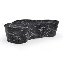 TOV Furniture Slab 59" Concrete Indoor/Outdoor Coffee Table in Faux Black Marble