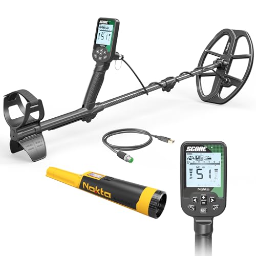 Nokta Score Metal Detector for Adults - Fully Waterproof, Rechargeable, Multi-Frequency, Easy-to-Use Detectors for Treasure Hunting (Score with Accupoint)
