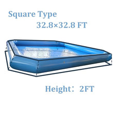 INTSUPERMAI Inflatable Above Ground Pool Blue