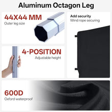 ABCCANOPY Aluminum Octagon Tent 10x15 Commercial 600D Canopy Black