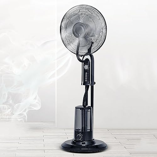 CUTPOIY Outdoor Misting Fan with Water Tank, Oscillating Cooling Fan for Patio Garden, 3 Speeds, Timer, Shaking Head