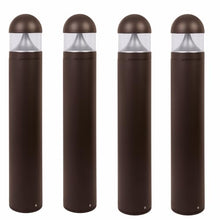Solus Rounded LED Bollard Path Light – 20W Integrated LED, 1400 Lumens – 3000K or 4000K CCT – Modern Outdoor Light, ETL Listed – Black or Bronze Finish (Bronze, 4000K / 4 Pack)