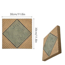 zktoermn Lawn And Garden Stepping Stones, Decorative Pavers for Garden Path, Patio, Lawn, Yard, Easy Install Outdoor Walkway Pathway(Brown-B,30x30cm)