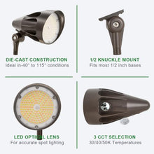 LED Bullet Spotlight Flood Light 30W/40W/50W Selectable Landscape Spotlight