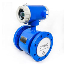 Water Flow Meter, 0.5% High Accuracy DN80 DN100 DN125 Waste Water Slurry Smart Electromagnetic Flow Meter Flange Connection 4-20mA,for Outdoor Garden Hose Watering(DN100 Flange 1.6Mpa)