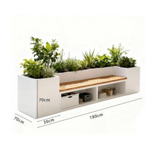 Garden Bed Multifunctional Planter Bench Storage Seat outdoor bowl planter