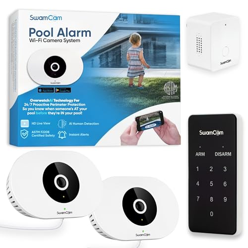 Swamcam Pool Alarm Safety Dual Camera|ASTM F2208 Certified|No Repeater