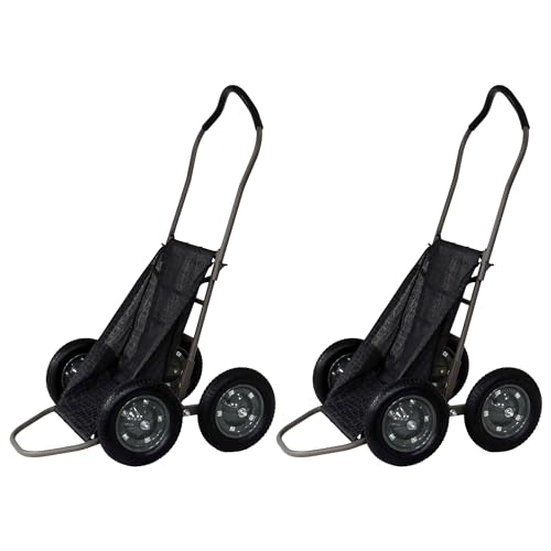 Hawk Crawler 500 lb Foldable Multi-Use Deer Recovery Cart, 4 Wheels, 2-Pack