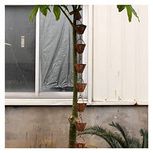 LZPHGB Rain Chain, Rain Chains for Downspouts Copper Chain Flood Temple Villa Guide Smooth Surface, Functional and Decorative Replacement for Gutter for Exterior Gutters,4