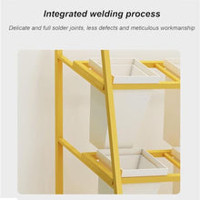 LLHBBSHYYDM 4-Tier Mobile Flower Display Stand with Wheels, Heavy Duty Metal Plant Cart for Florist Shop Garden(Gold shelf+5 layers 20 barrels)