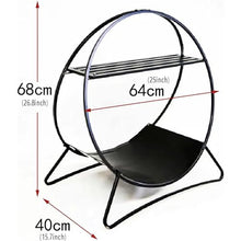 WXPWAMZ Round Firewood Rack, Heavy Duty Steel Frame Log Rack, Indoor/Outdoor Wood Rack for Firewood/Log/Lumber/Kindling